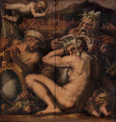 Allegory of Borgo San Sepolcro and Anghiari by Джорджо Вазари, 1563 - 1565 — digital art print download