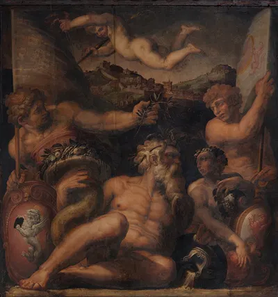 Allegory of Cortona and Montepulciano by Джорджо Вазари, 1563 - 1565 — digital art print download
