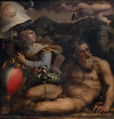 Allegory of Fiesole by Джорджо Вазари, 1563 - 1565 — digital art print download
