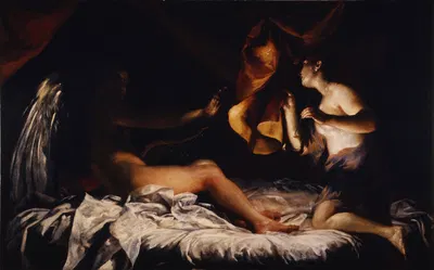 Cupid and Psyche by Джузеппе Мария Крепси — digital art print download