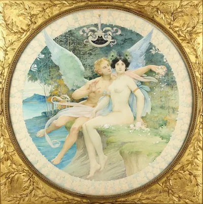 Eros et Psyche by Guillaume Dubufe — digital art print download