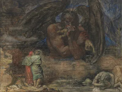 Dante and Virgil encounter Lucifer in Hell by Генри Джон Сток, 1923 — digital art print download