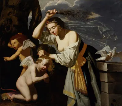 Venus Chastising Cupid by Ян ван Бийлерт, 1628 — digital art print download