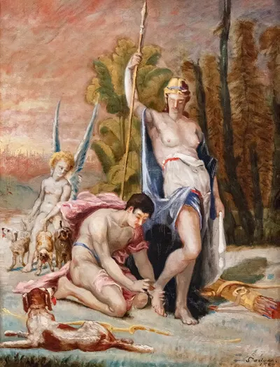 Diana by Жан-Батист Каривен, 1880 — digital art print download