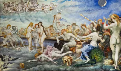 The Feast of the Gods by Жан-Батист Каривен, 1892 — digital art print download