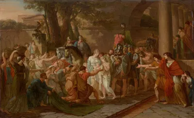 The funeral of Philopoemen by Jean Pierre Saint-Ours — digital art print download