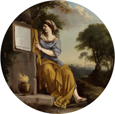 Allegory of Scientific Experiment or Allegorical Figure of Geometry by Laurent de la Hyre — digital art print download