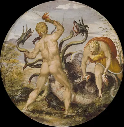 Hercules and the hydra from Lerna by Marco Marchetti, 1555 - 1556 — digital art print download