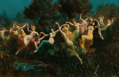 Nymphs by Мориц Штифтер — digital art print download