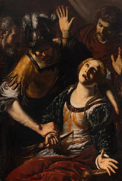 The Death of Lucretia by Орацио Борджиани — digital art print download