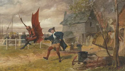 'The De'il awa wi the Exciseman' by Valentine Walter Bromley, 1870 — digital art print download