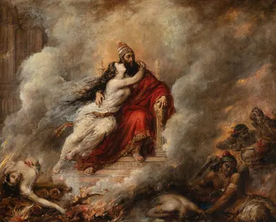 The Death of Sardanapalus by Александр Мари Колен — digital art print download