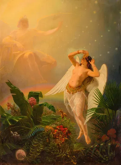 Paradise and the Peri by Эмануэль Готлиб Лойце — digital art print download