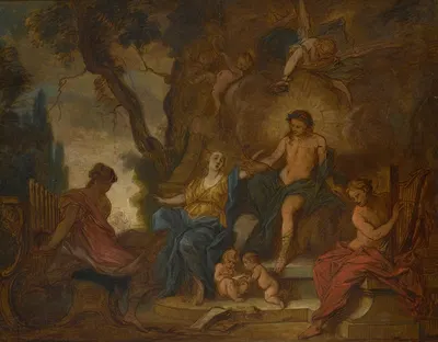 Apollo and the muses by Nicolas Bertin — digital art print download