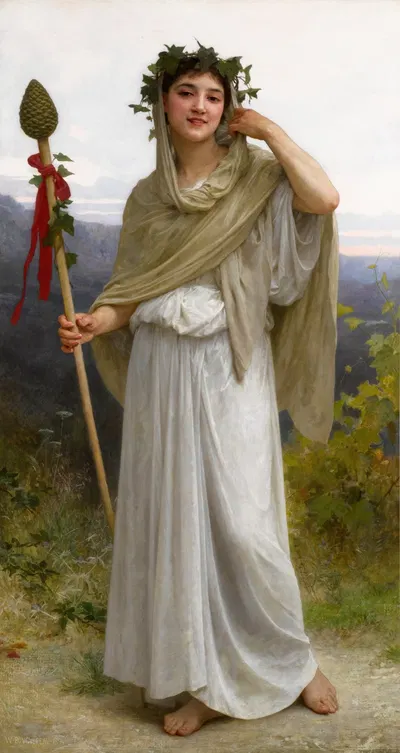 Prêtresse de Bacchus by Уильям Бугеро, 1894 — digital art print download