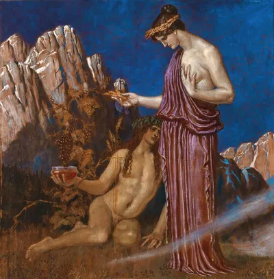 Allegory of Autumn by Франц Штасен — digital art print download