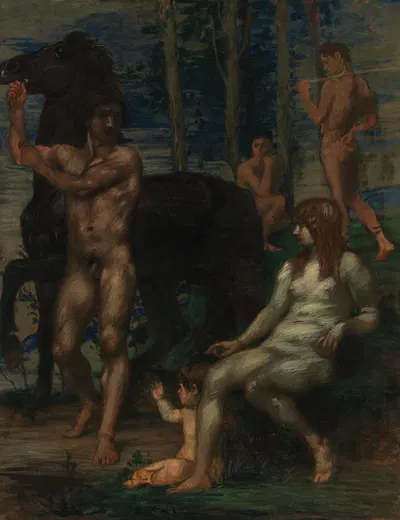 Pferdeführer und Nymphe by Ханс фон Мареес, 1881-1882 — digital art print download