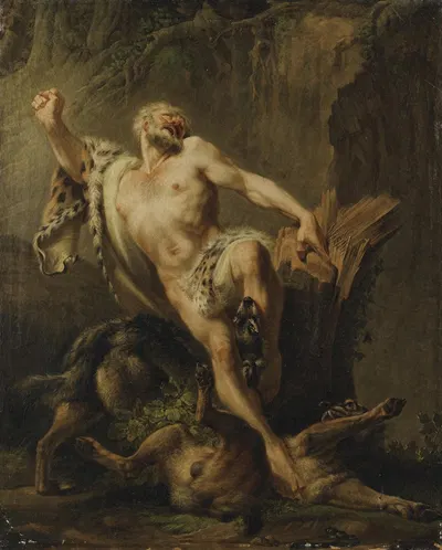 The Tragic End of Milo of Croton by Жан-Жак Башелье — digital art print download
