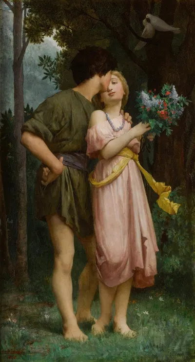 Daphnis et Chloé by Жюль Эли Делаunay, 1868 — digital art print download