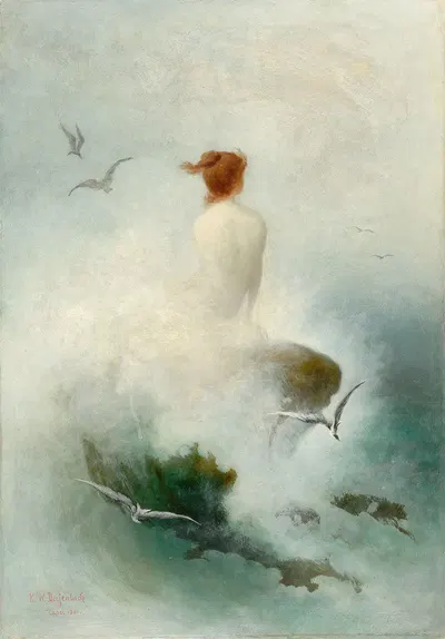 Question to the stars by Karl Wilhelm Diefenbach, 1901 — digital art print download