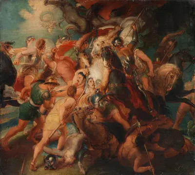 The Horrors of War, Sketch for Burghley House Mural by Томас Стотард, c.1800 — digital art print download