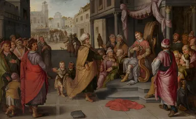 The judgement of Cambyses by Клаес Якобсз. ван дер Хек, 1620 — digital art print download