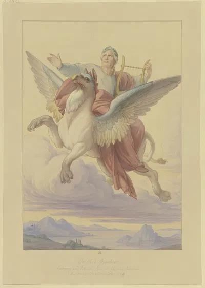 Goethe's Apotheosis by Эдуард фон Штайнле, 1849 — digital art print download