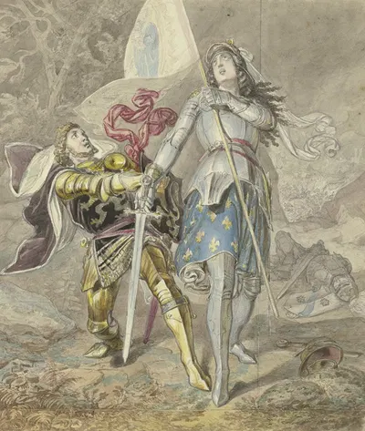 The Maid of Orleans and Lionel by Фердинанд Фелльнер — digital art print download