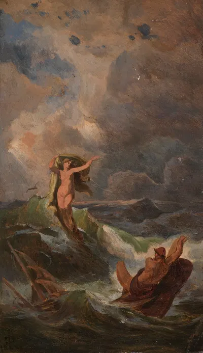 Odyssee-Zyklus 1 by Friedrich Preller the Elder, 1864 — digital art print download