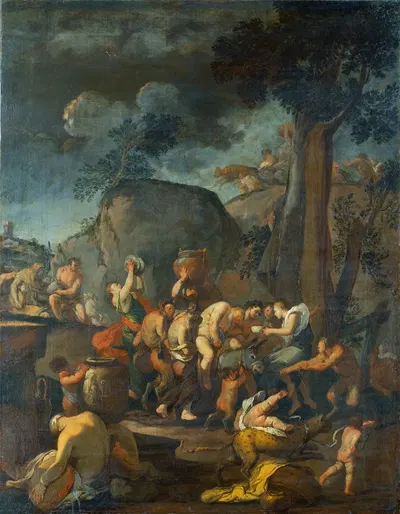 A Bacchanal by Giulio Carpioni — digital art print download