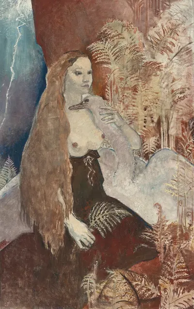 Leda and the Swan by Глин Уоррен Филпот — digital art print download