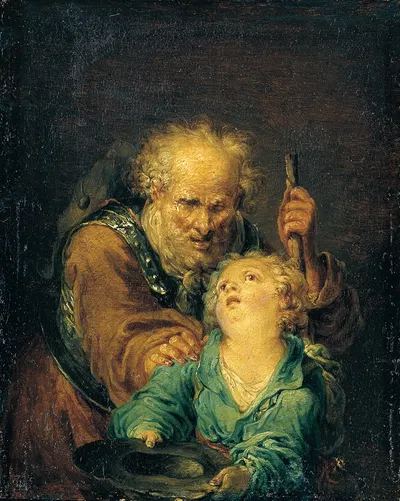 The Blinded Belisarius as a Beggar by Januarius Zick, 1780-1790 — digital art print download