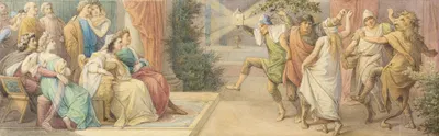 Das Herrscherpaar Theseus und Hippolyta, die Brautpaare Demetrius und Helena sowie Lysander und Hermia verfolgen das von…