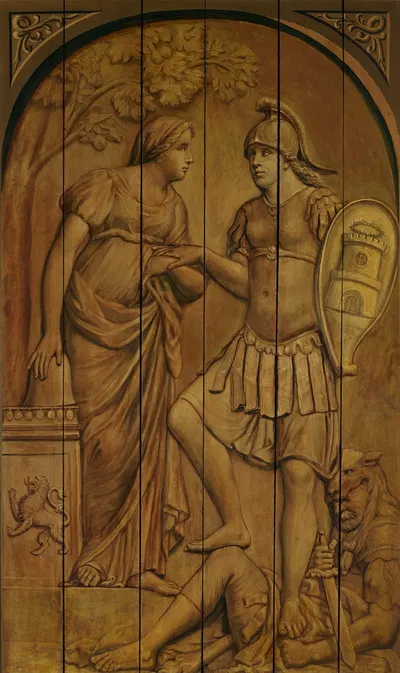 De maagd van Holland en de Alkmaarse stedemaagd by Ромейн Де Хохе, 1694 — digital art print download