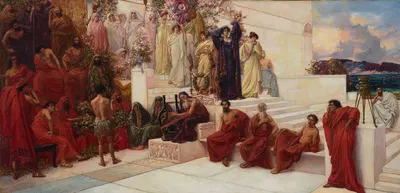 The Song of Phemius and the Sorrow of Penelope by Thomas Ralph Spence, 1897 — digital art print download