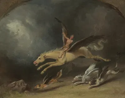 The Fox Hunter's Dream by Уильям Холбрук Бирд, 1859 — digital art print download