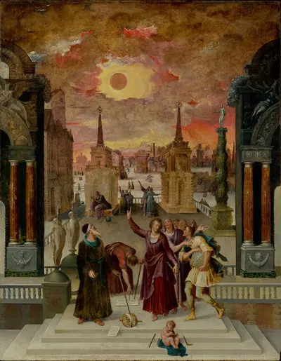 Dionysius the Areopagite Converting the Pagan Philosophers by Antoine Caron — digital art print download