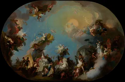 The Glorification of the Union of the Houses of Hapsburg and Lorraine by Франц Антон Маульберц, 1775 — digital art print…
