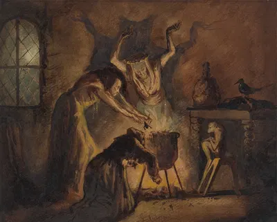 Scene of Three Witches from Shakespeare's Macbeth by Джордж Кэттермол, 1840 — digital art print download