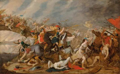 The Battle of the Amazons by Ханс Йордаенс III — digital art print download