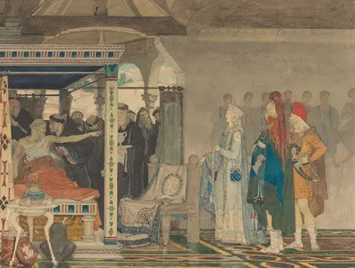 Fredegonda at the Deathbed of Praetextatus by Лоуренс Альма-Тадема — digital art print download