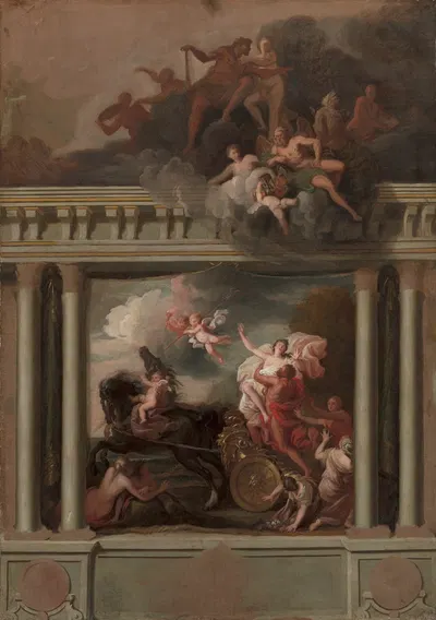 The Rape of Proserpine, design for the staircase of Devonshire House, London by Louis Laguerre — digital art print download