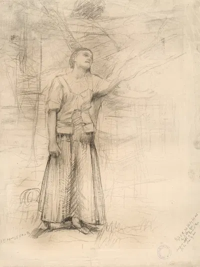 Study for 'Joan of Arc' by Jules Bastien-Lepage, 1879 — digital art print download