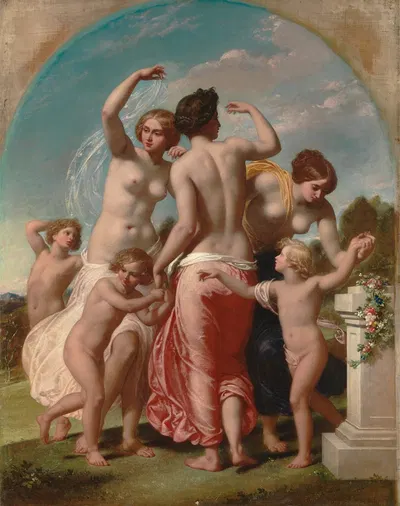 The Three Graces by Уильям Эдвард Фрост, 1856 — digital art print download