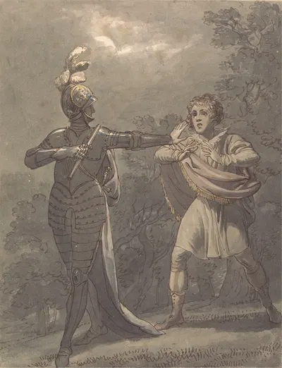 Hamlet and the Ghost by Уильям Маршалл Крейг — digital art print download