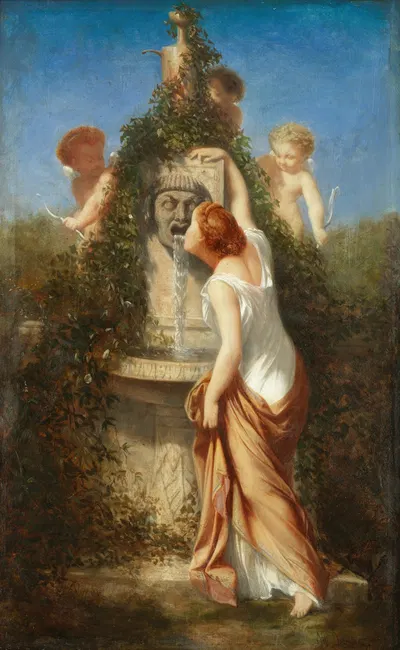 The fountain of Venus by Альфонс Исамбер — digital art print download