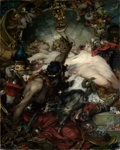 Parodie auf Ferdinand Kellers Gemälde 'Der Türkenlouis' by Карл Хофф, 1807 — digital art print download