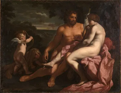 Hercules and Omphale by Carlo Cignani — digital art print download