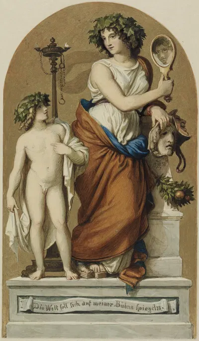 Thalia by Эдуард Юлиус Фридрих Бендеман, 1851 — digital art print download