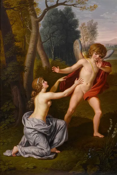 Cupid and Psyche by Людвиг Гуттенбрунн, 1789 — digital art print download